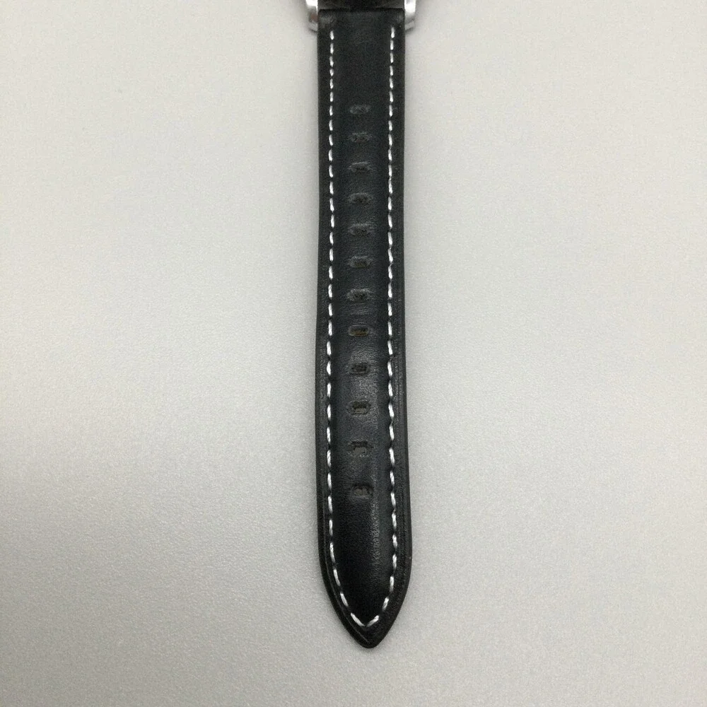 Vintage Moskva Mens Watch 29mm Black Dial Leather USSR Soviet Russia Moskva